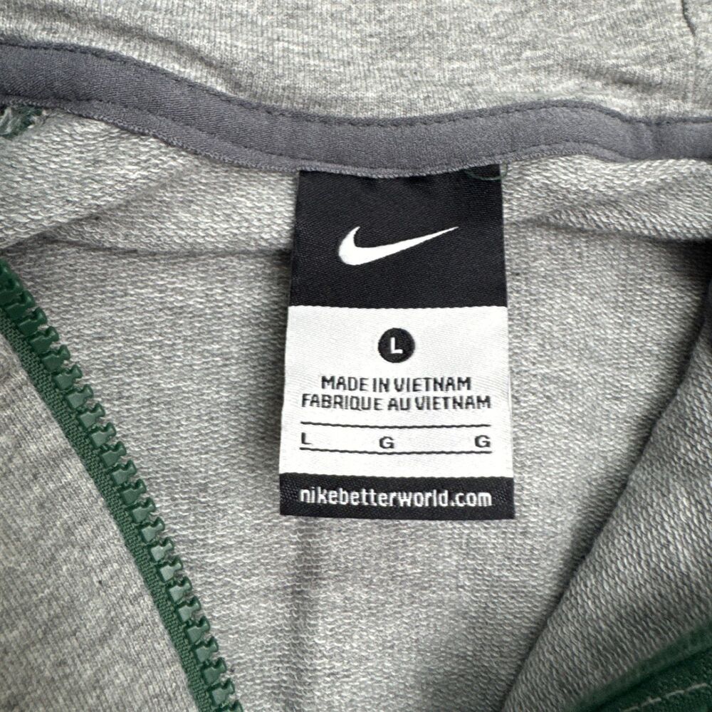 Nike Oregan Duck Full Zip Hoodie Sweatshirt Mens Large Gray Green Colorblock - Picture 6 of 15